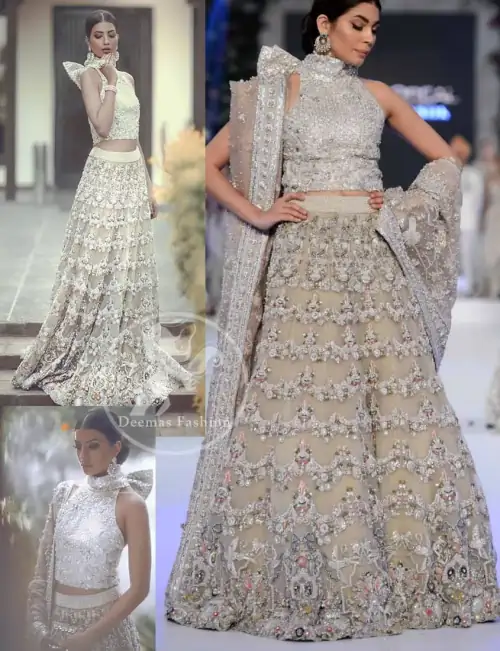 Latest Fawn Blouse and Fully Embroidered Sharara