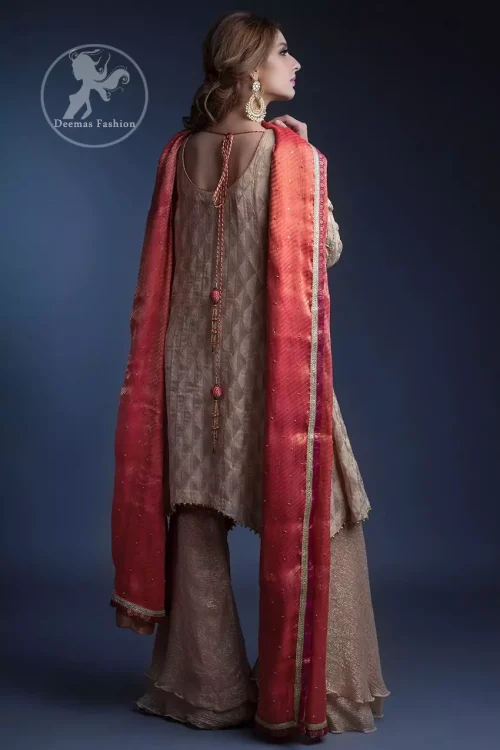 Semi Formal Dresses 2017 - Light Fawn Aline Shirt - Palazzo Pants