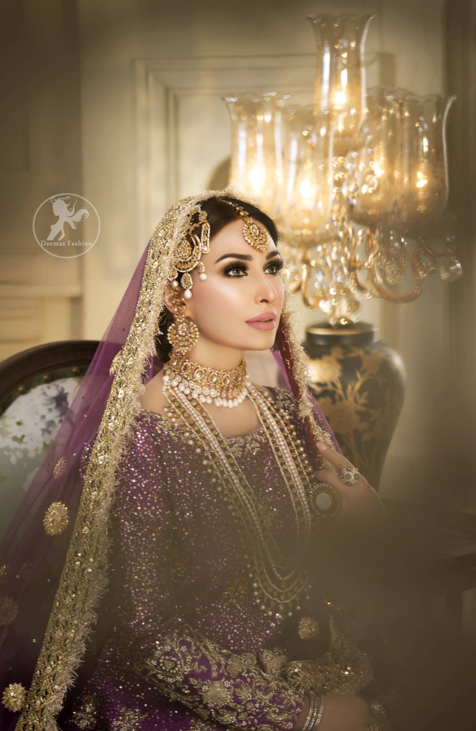 purple pakistani wedding dress