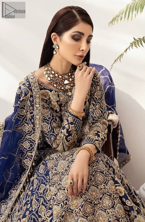 Navy Blue Maxi – Dupatta