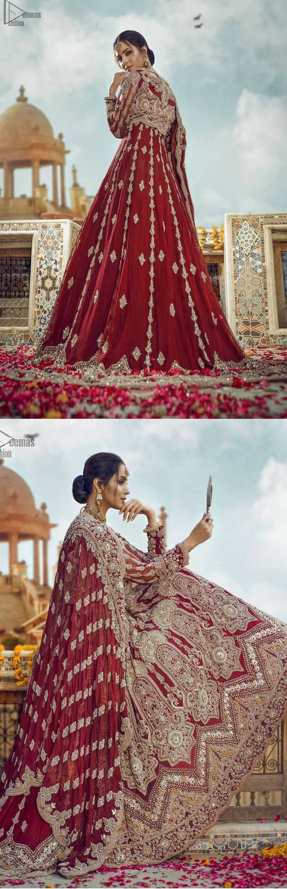 Red Back Train Maxi – Dupatta