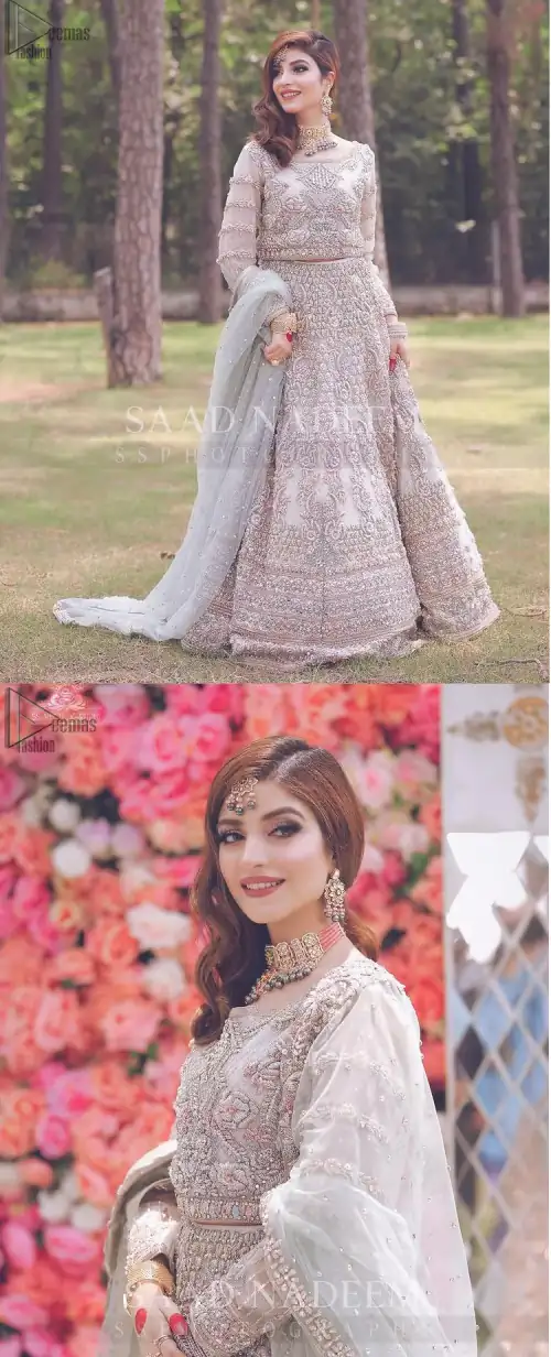 Tea Rose Lehenga Dupatta – Pastel Green Dupatta