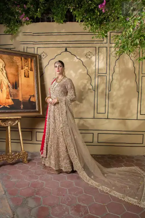 Not to forget, a finishing of meritoriousness with an exceptional work of light golden embroidery sparkles up the magic.