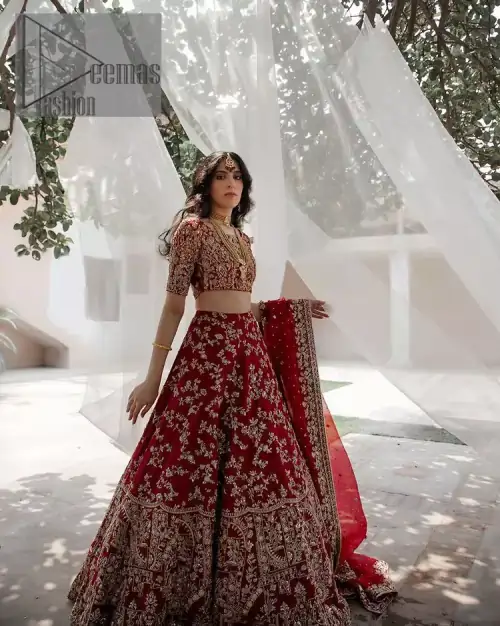 Envelop yourself into the dazzling love affair. Surprise everyone with this deep red article on your Big day. Stating this