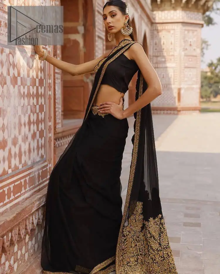 Every saree tells a story! Black is always the reason behind any smile at parties. DeemasFashion also presents a formal