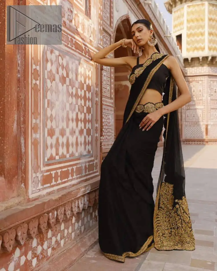 Every saree tells a story! Black is always the reason behind any smile at parties. DeemasFashion also presents a formal