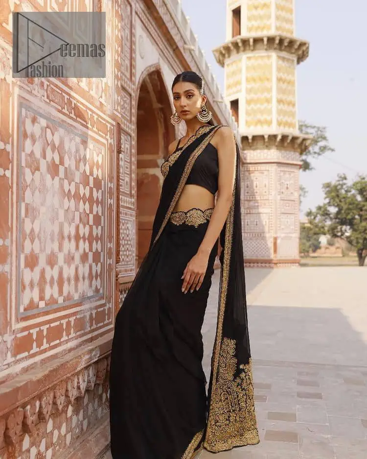 Every saree tells a story! Black is always the reason behind any smile at parties. DeemasFashion also presents a formal