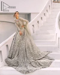 Silver Back Train Flare Maxi – Dupatta - Image 4