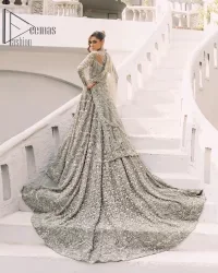 Silver Back Train Flare Maxi – Dupatta - Image 5
