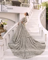 Silver Back Train Flare Maxi – Dupatta - Image 7
