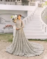 Silver Back Train Flare Maxi – Dupatta - Image 9