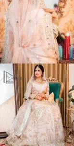 Ivory Flared Heavy Maxi – Dupatta - Image 6