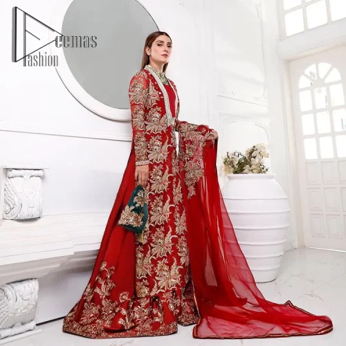 Walking into a new chapter of life with the joy of togetherness and the magic of love. A bright red