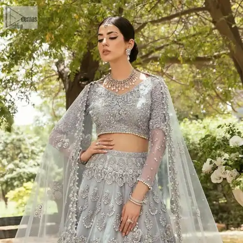 The magic of luxurious romantic outfits, giving you love at your Walima. The outfit defines the endless beauty of the