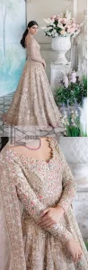 Beige Pishwas – Floor Length Lehenga – Dupatta - Image 6