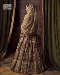 Hazel Blouse – Double Tone Flared Lehenga – Duapatta - Image 2