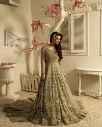 Silver Back Train Flare Maxi – Dupatta - Image 13