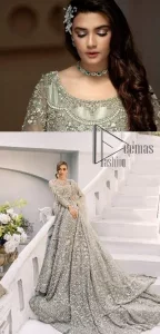 Silver Back Train Flare Maxi – Dupatta - Image 17