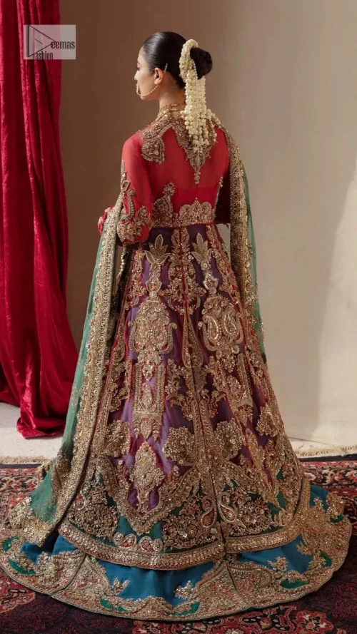 Multiple Colour Maxi – Sky Blue Lehenga n Green Dupatta