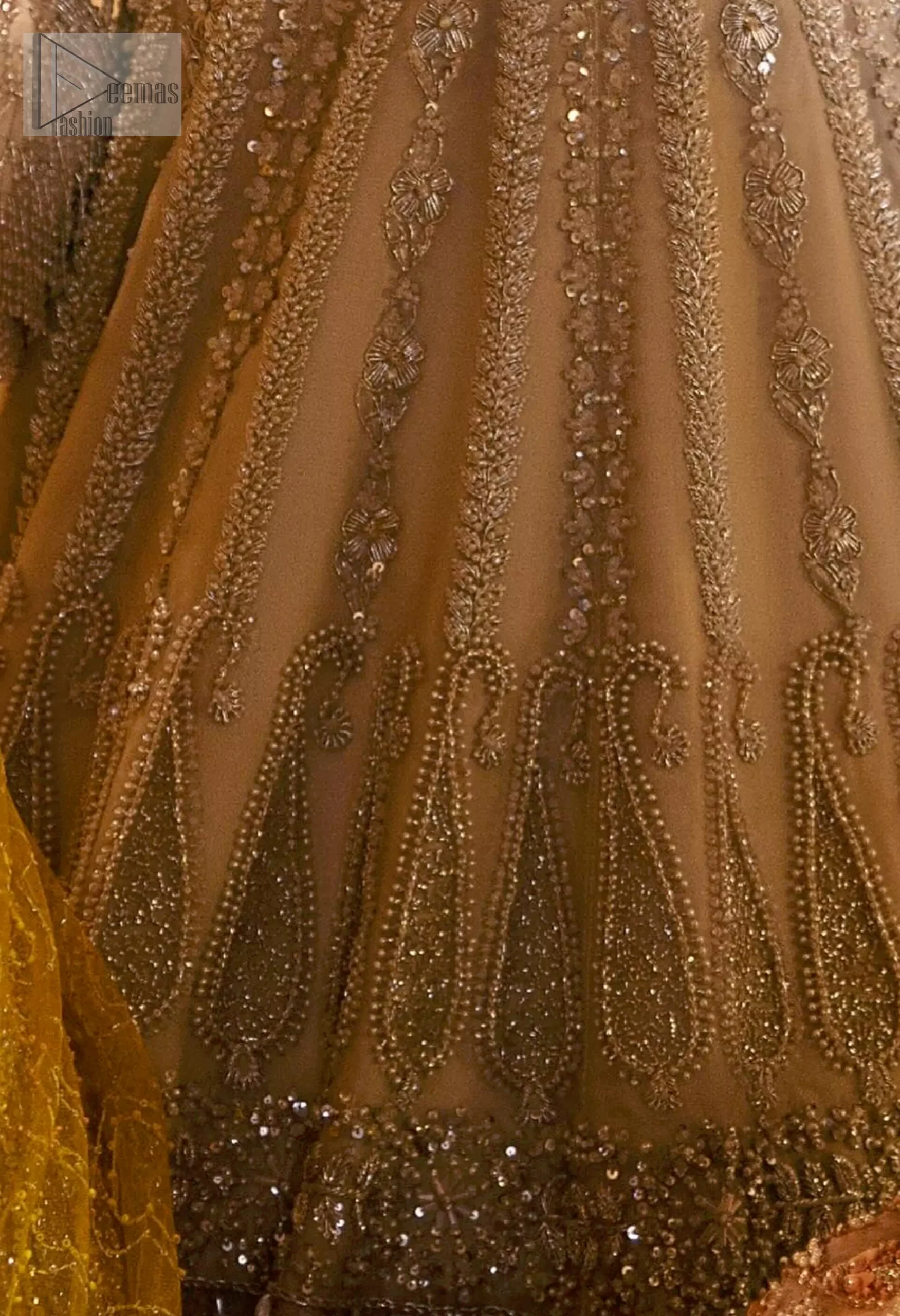 Mustard Lehenga Blouse Dupatta for Mehndi Bride