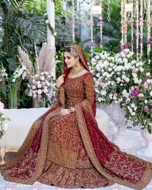 Katan banarsi jamawar farshi lehenga lower tier with heavy golden embroidery border.