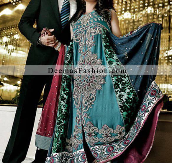 Multiple Colour Anarkali Walima Dress 
