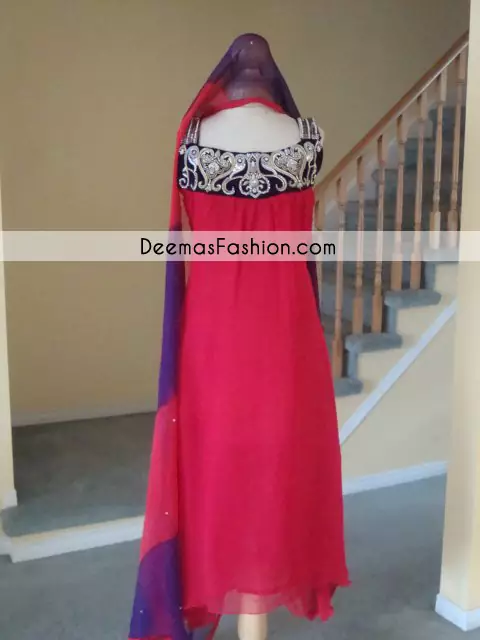 Pakistani-Designer-Wear-Collection-Red-Casual-Wear-Dress1