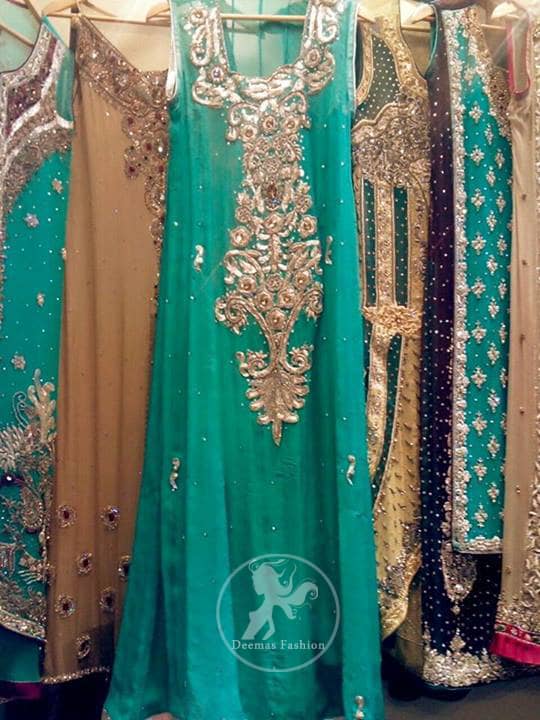 sea green pakistani dresses