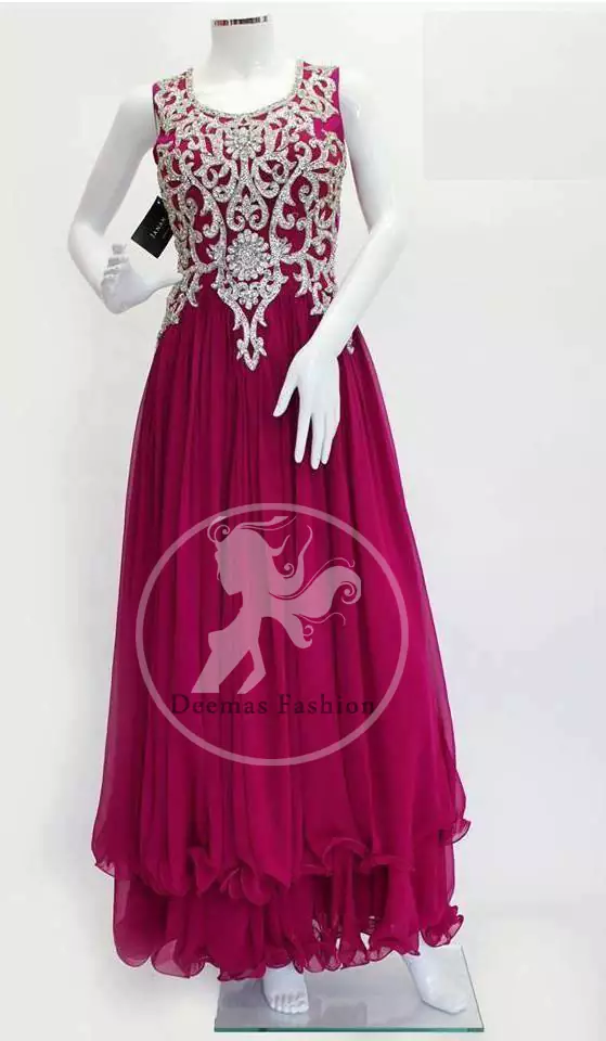 Shocking Pink Double Layer Frock