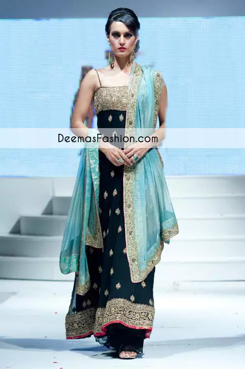  Black Ferozi Formal Anarkali Pishwas Dress